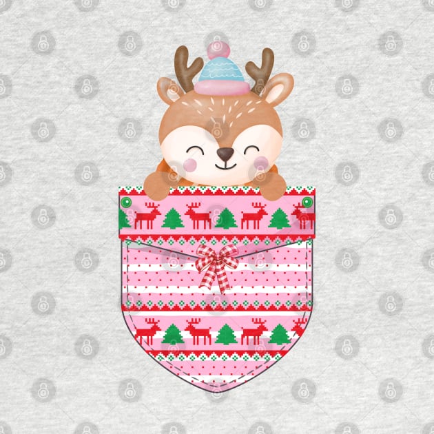 Baby Reindeer in Pocket by GreenGeckoCreative